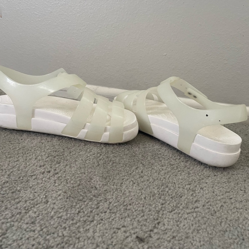 CROCS Women's White Strappy Sandals